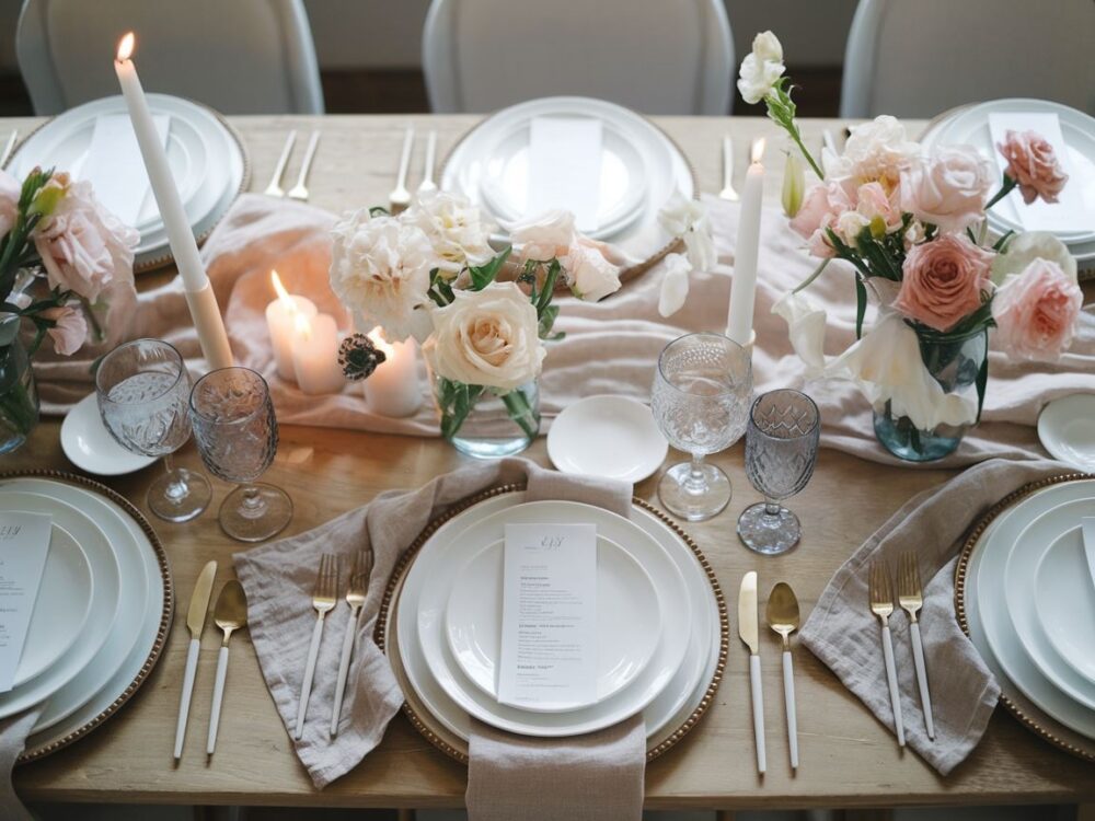 elegancka dekoracja stołu