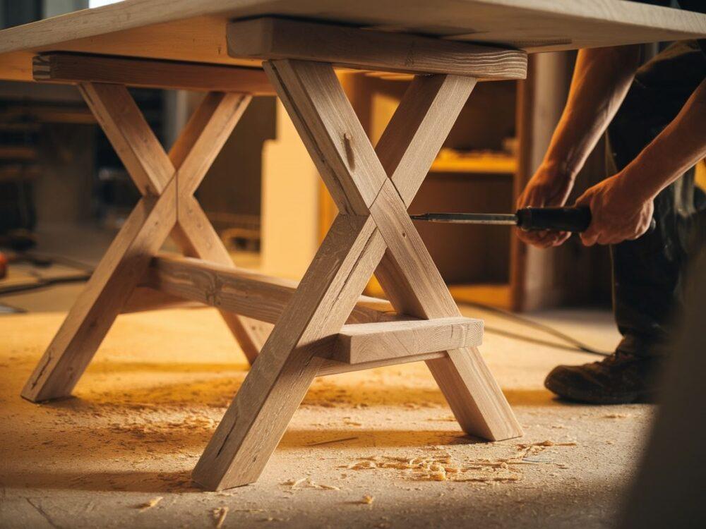 nogi do stolika z drewna