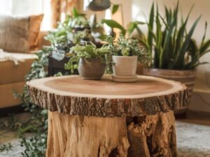 stolik DIY z pnia